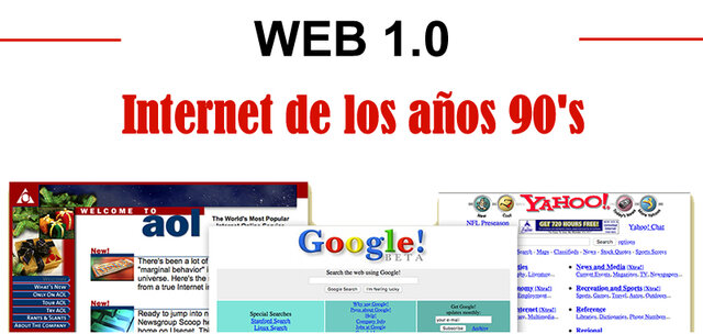 La web 1.0 La web 1.0, (1990 al 2000) (Internet básica)