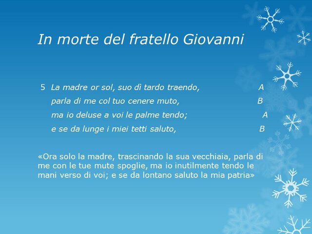 Morte del fratello Giovanni