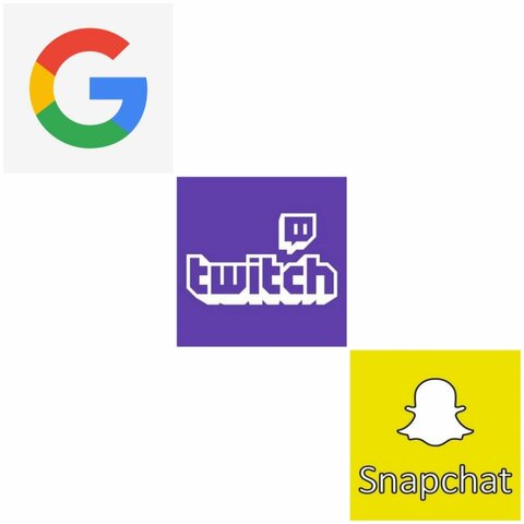 Aparicion de Google,Snapchat,Twitch