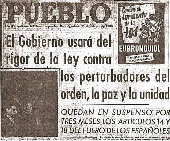 Revuelta de estudiantes en Madrid (1956)