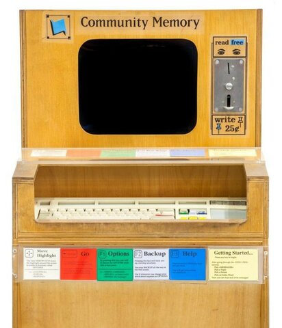 The Community Memory project was formed by Lee Felsenstein & Efrem Lipkin