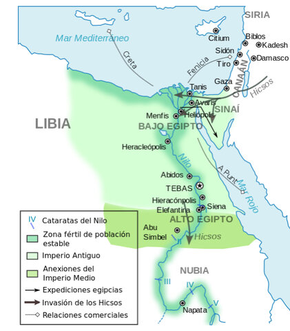 Se inicia la conquista de Egipto por los Hicsos