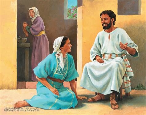 Jesus visits Mary and Martha