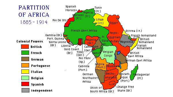 African Colonial borders are Drawn