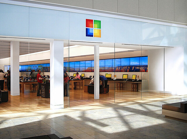 First Microsoft store opens