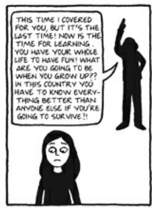 Marjane skipped school to hang out with friends