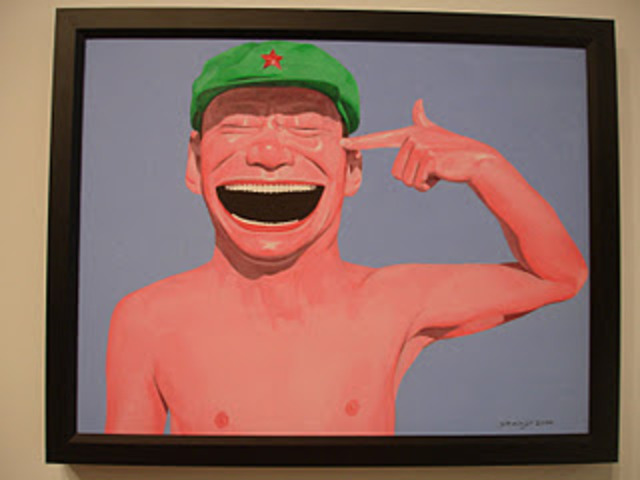 Yue Minjun’s first museum show in the U.S. opened at the Queens Museum of Art