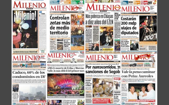 Primer ejemplar del periódico Milenio
