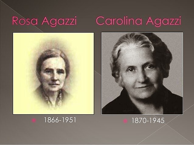 Rosa Agazzi (1866-1951) y Carolina Agazzi (1870-1945)