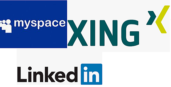 My Space, Linkedin, Xing