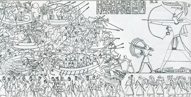 Ramses III rechaza un intento de conquista de los Pueblos del Mar*