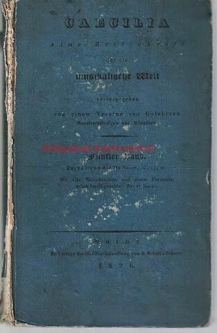 große Diskussion durch Ernst Woldemar in der Musikzeitschrift Cäcilia