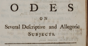 Odes on Several descriptive and Allegorical Subjects - W.Collins