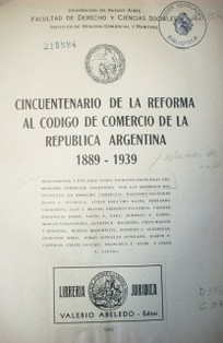 Primera Gran Reforma al Código de Comercio