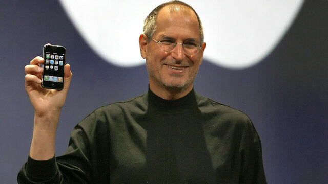 Steve Jobs invents the fist iPhone