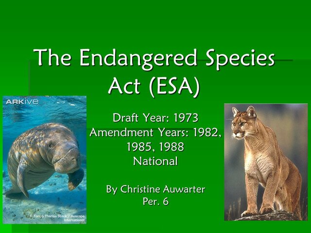 Species Endangered Act