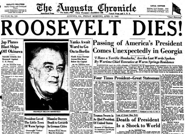 Franklin Roosevelt's Death