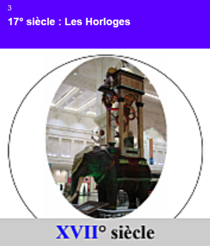17e siècle : Les Horloges