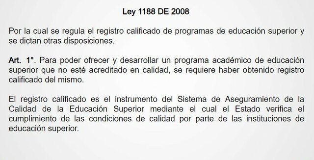 Normatividad de la educación superior Colombiana