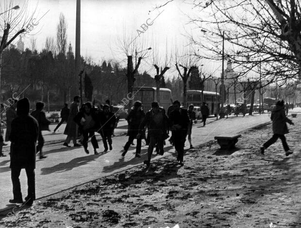 Revuelta de estudiantes en Madrid