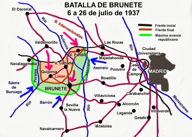 Derrota republicana en la batalla de Brunete