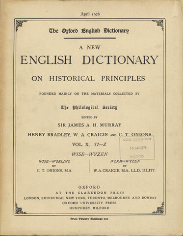 Oxford Dictionary Published