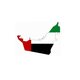 Uae flag map