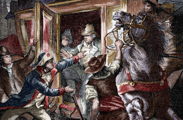 REV. FRANCESA - Detenció de la família reial a Varennes