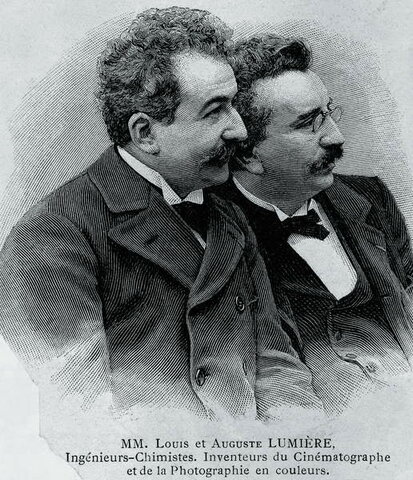 Louis y Auguste Lumierè 1ª Proyección con Cinematógrafo