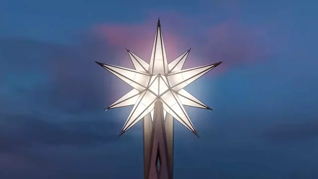 L'estrella de la Sagrada família s'il·lumina