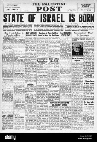 Se forma el estado de Israel.