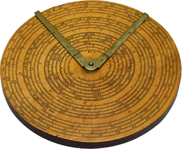 Круглая логарифмическая линейка. Устройство обработки информации.