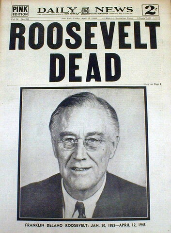 Franklin D. Roosevelt passes in office