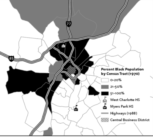 Mostly families of color displaced by Interstate Highway I-277