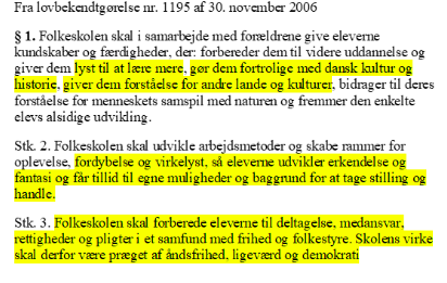 Folkeskolensformålsparagraf