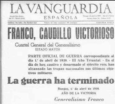 Comunicado de fin de Guerra