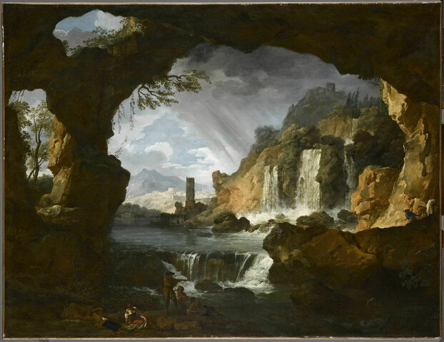 Vernet peint "Le Torrent" aussi appelé "les cascatelles de Tivoli"