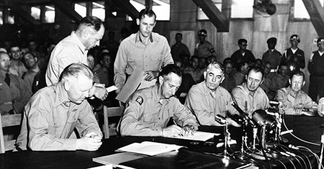 Armistice signed ending the Korean War