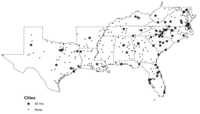 The Greensboro Four start a sit-in movement