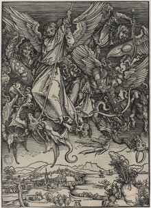 San Miguel luchando contra el dragón