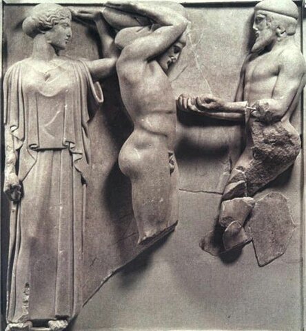 Hércules sosteniendo los cielos,h. 470-460 a. C