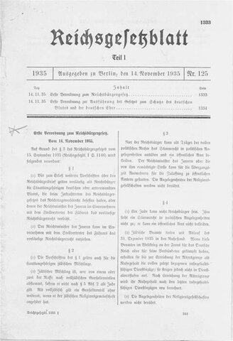 Le leggi di Norimberga
