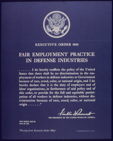 Roosevelt issues Executive Order 8802