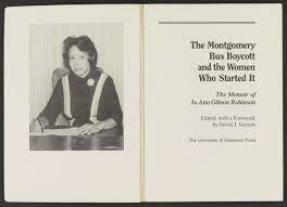 Jo Ann Robinson publishes her memoir