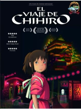 Aparición del dragón en “El viaje de Chihiro” de Hayao Miyazaki