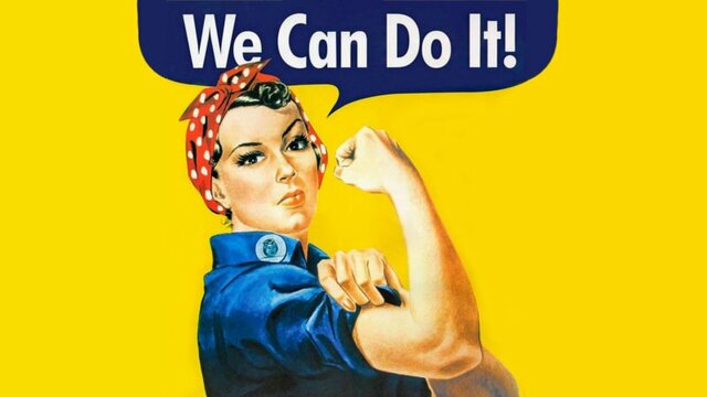The famous "We Can Do It!" art is created