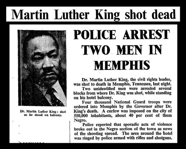 Martin Luther Kings assasination