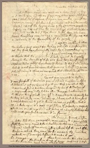 March 31, 1776 Letter to John Adams