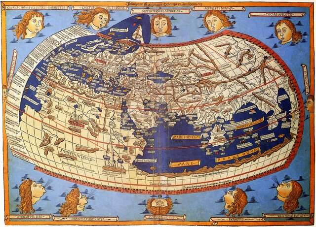 Mapa de Ptolomeo. Edición de Ulm