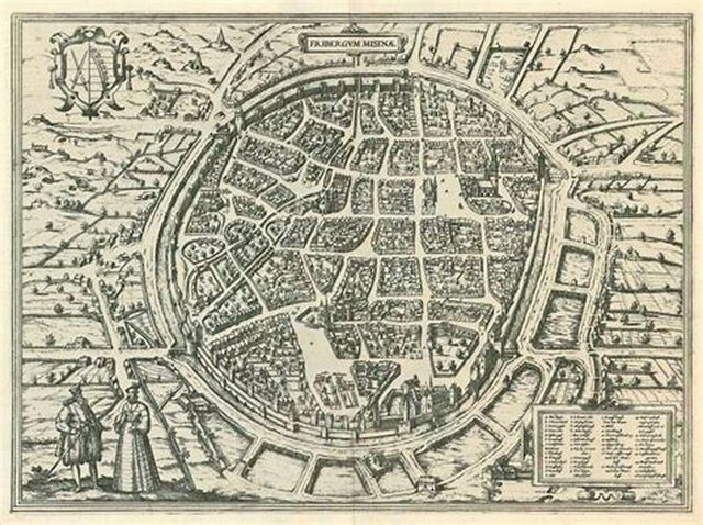 Plano de Aviñón en el siglo XVII